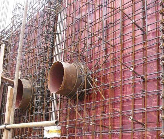防水套管隨土建一起施工預埋圖片